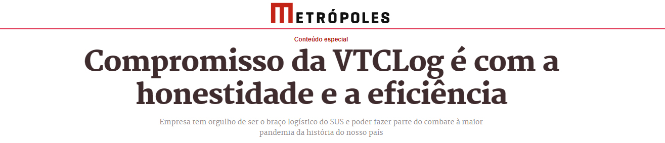 Capa de Compromisso da VTCLOG é com a honestidade e a eficiência